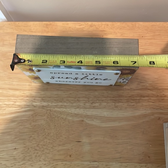 Sunshine/Sunflower positive vibe block decor-NEW - Picture 6 of 7